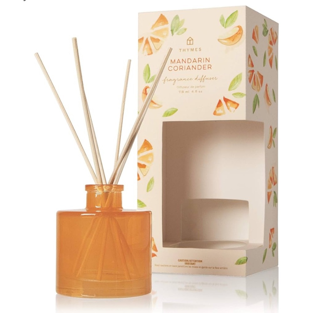 THYMES NWT petite reed diffuser -mandarin & coriander -4 oz